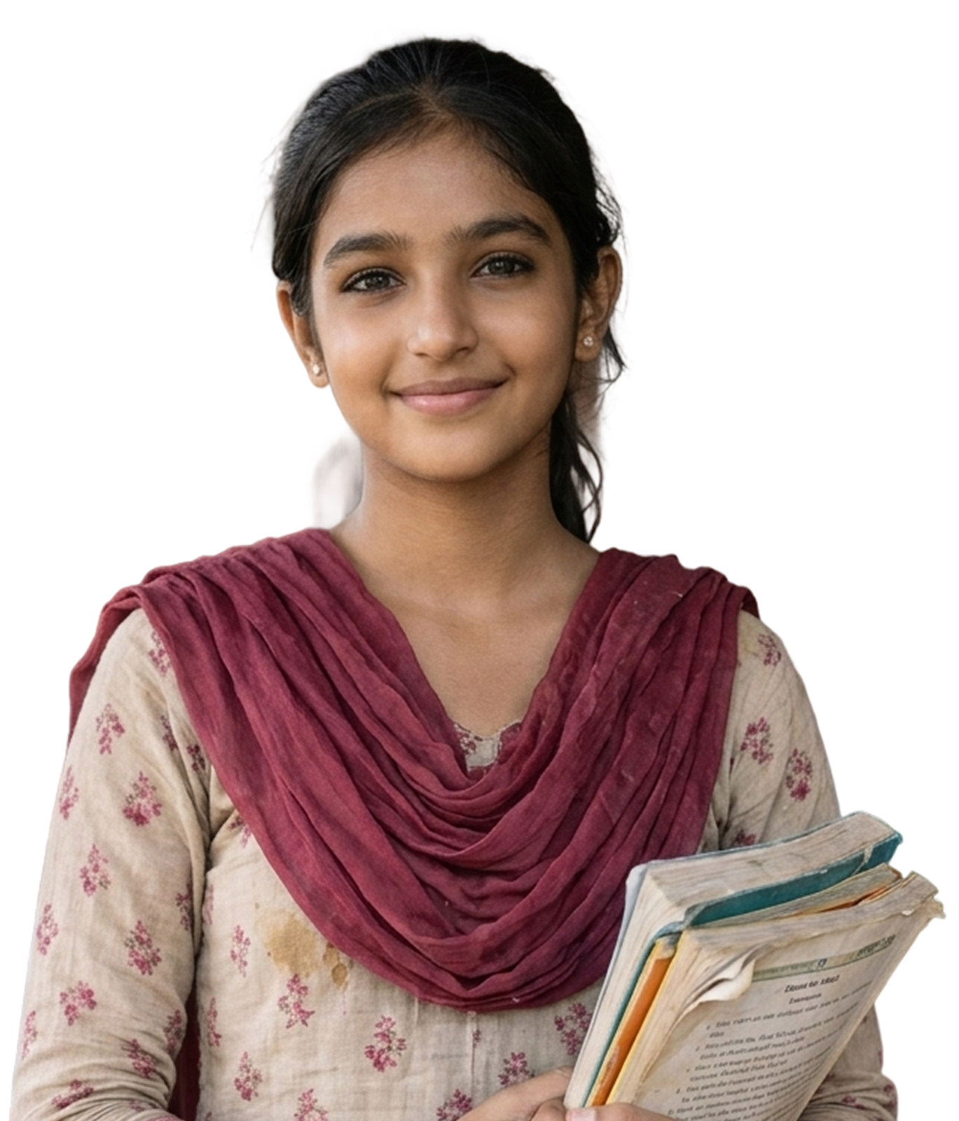 Student with a book in hand